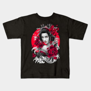 Japanese Geisha Kids T-Shirt